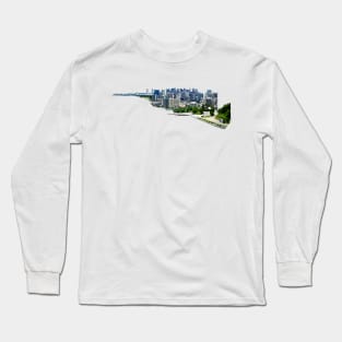 beijing city seaside city Long Sleeve T-Shirt